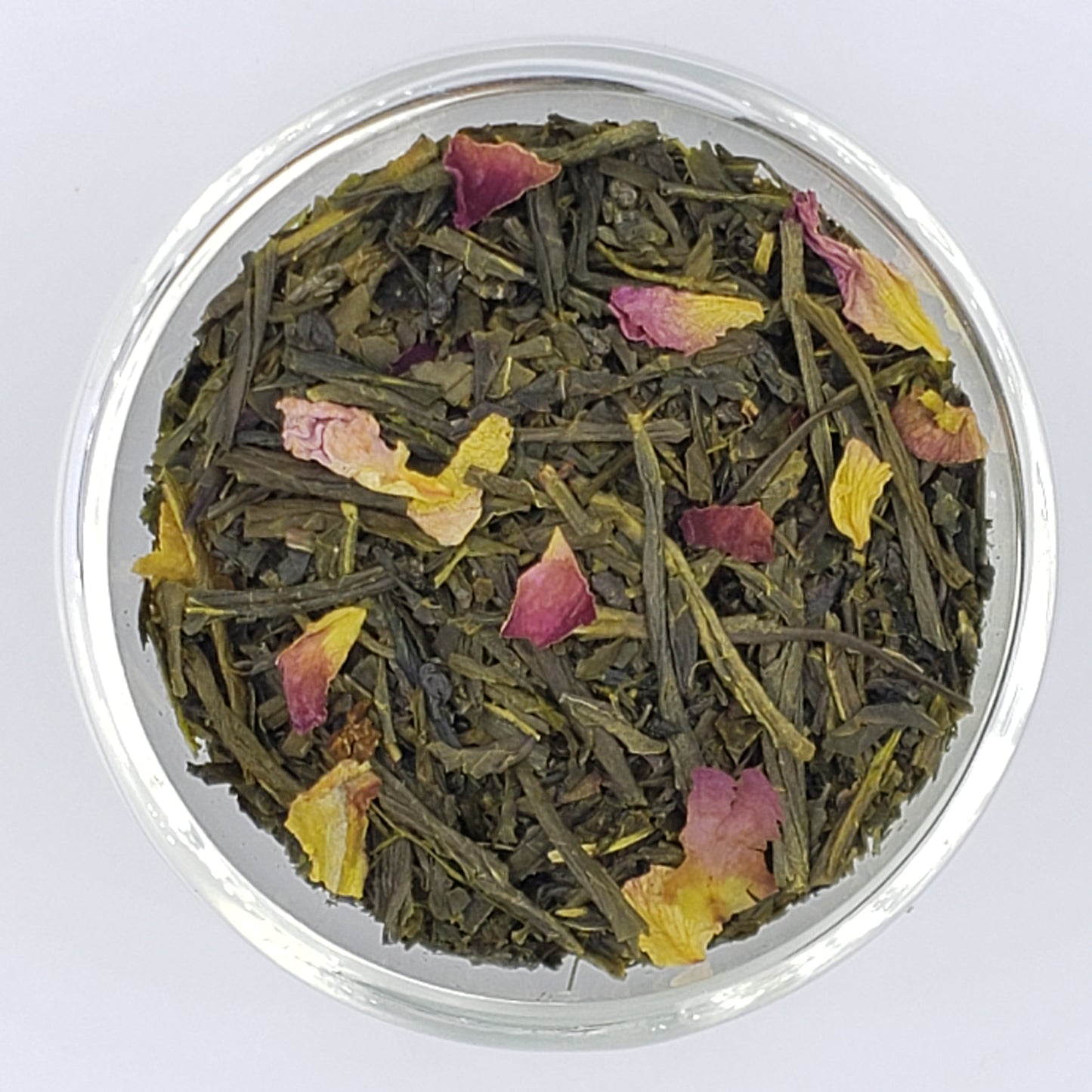 Nateavia Sencha à la rose - Thé vert japonais en feuilles bio à la rose - Première récolte - Origine japonaise authentique, de Shizuoka - 50g