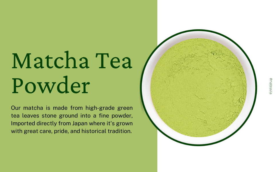 Poudre de matcha biologique japonaise – Qualité supérieure, finement moulue, onctueuse et riche en umami | Origine Uji Kyoto, 50 g – Nateavia