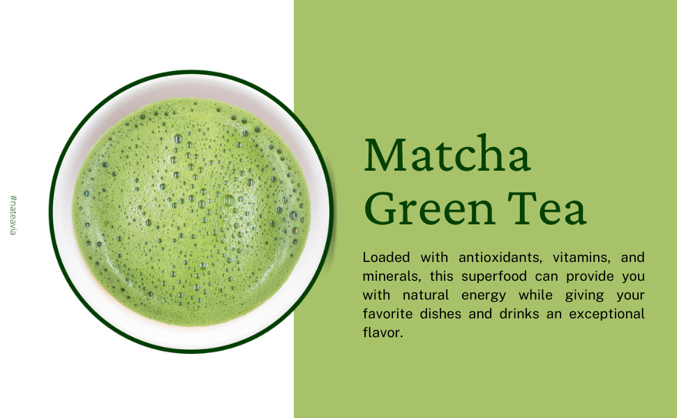 Poudre de matcha biologique japonaise – Qualité supérieure, finement moulue, onctueuse et riche en umami | Origine Uji Kyoto, 50 g – Nateavia