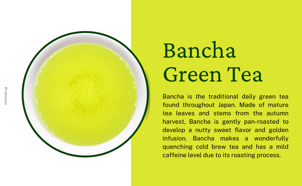 Thé Bancha japonais bio – Thé vert en vrac de Kagoshima | Deuxième récolte, goût léger, faible en caféine, 100 g – Nateavia