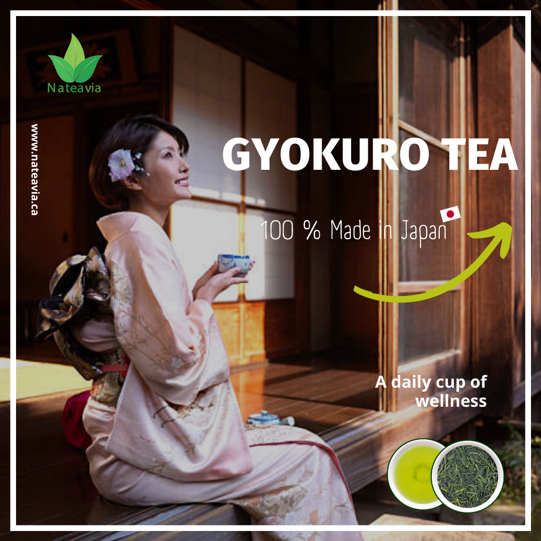 Thé Gyokuro japonais bio – Thé vert en vrac de Shizuoka | Cultivar Yabukita, goût onctueux, qualité supérieure, 50 g – Nateavia