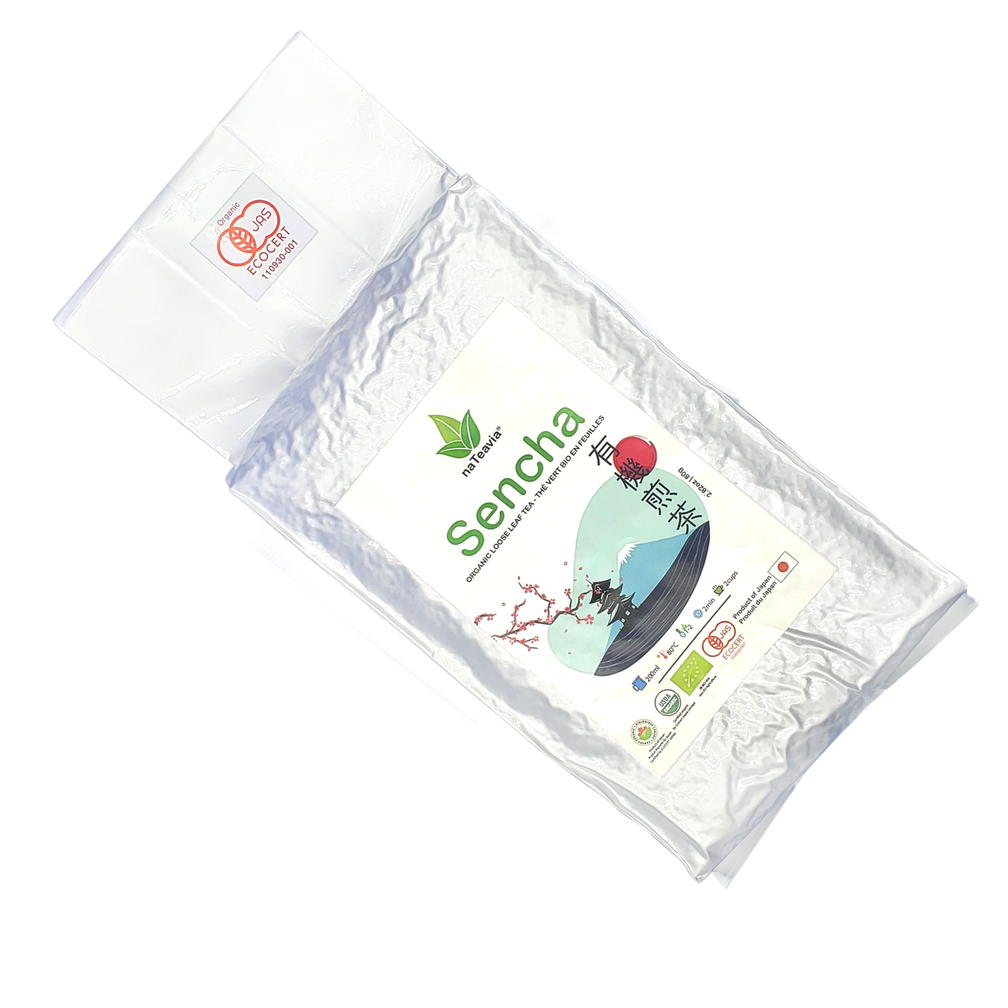 Thé vert Sencha japonais bio – Feuilles en vrac, première récolte de Shizuoka | Cultivar Yabukita, frais et vibrant, 1 kg – Nateavia