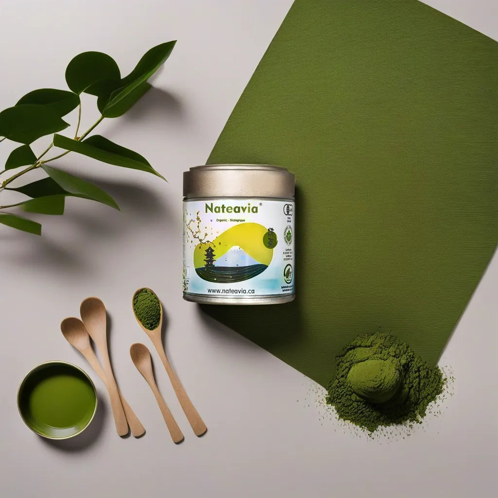 Nateavia Matcha - Ceremonial Grade Organic Japanese Green Tea Matcha Powder - Organic Unsweetened Easy Brewing - Authentic Japanese, Uji-Kyoto - 40g