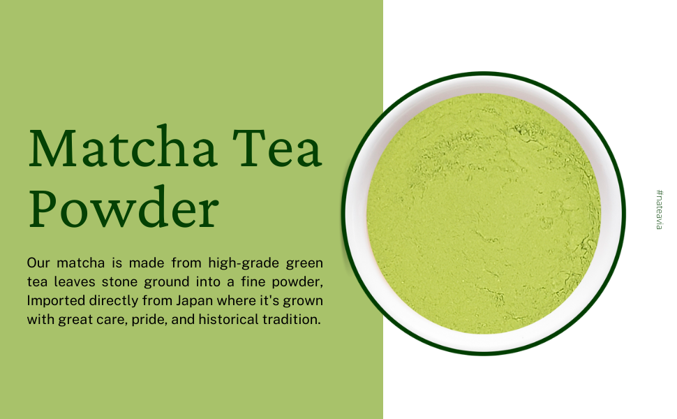 Nateavia Matcha - Premium Grade Japanese Green Tea Matcha Powder - 100% Pure Organic Unsweetened - Authentic Japanese Origin, from Uji-Kyoto- 50g