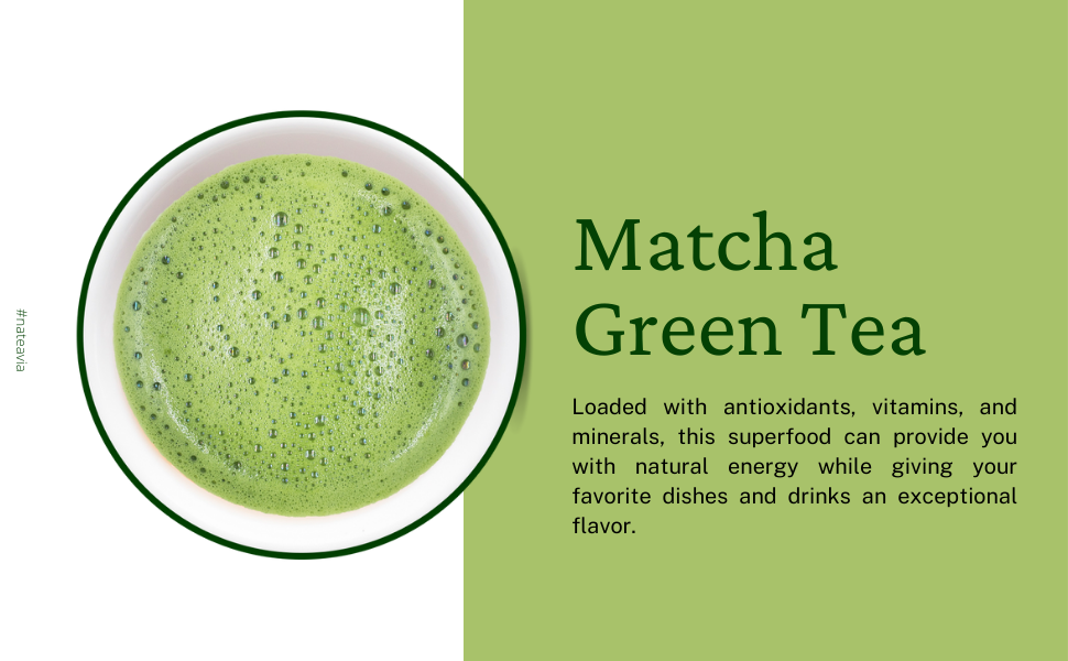 Nateavia Matcha - Premium Grade Japanese Green Tea Matcha Powder - 100% Pure Organic Unsweetened - Authentic Japanese Origin, from Uji-Kyoto- 50g